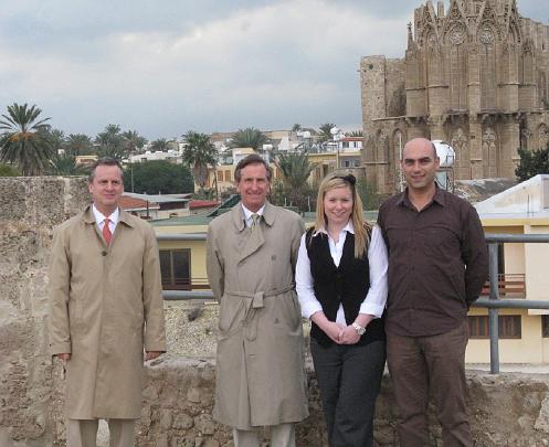 37 nicosia.jpg - April 2009Raja Paul and Dr Deans with their host and hostess in Nicosia, Cypress. The host, a clinic owner, is preparing to provide instruction in Maharishi's Transcendent Meditation Programme for all of his staff and many of his patients.